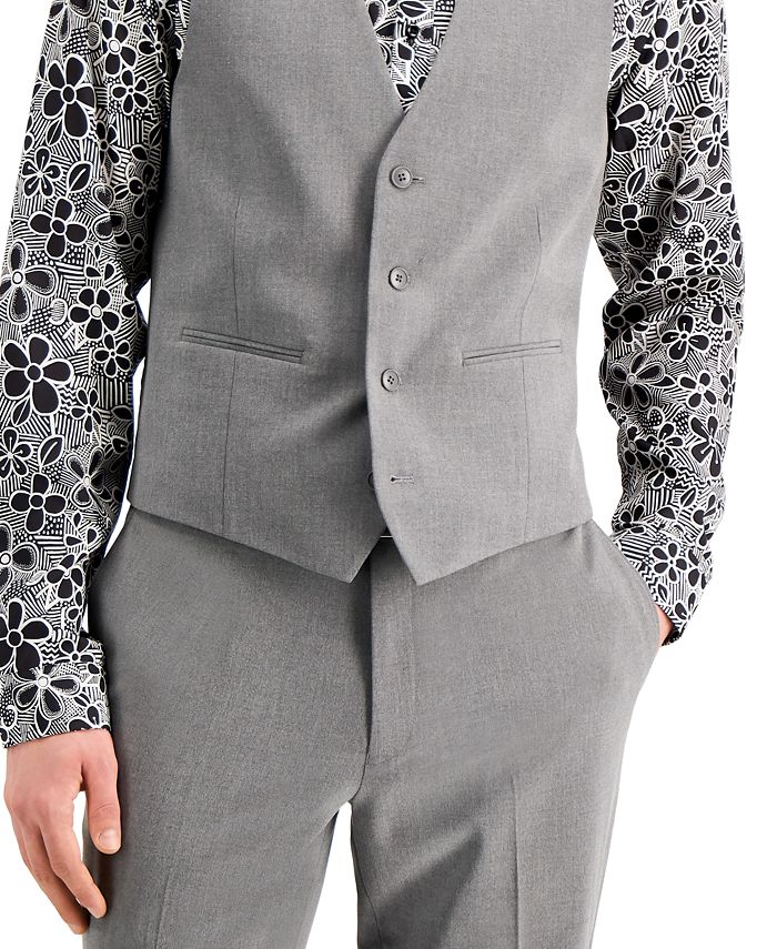 I.N.C. International Concepts Men's SlimFit Gray Solid Suit Vest