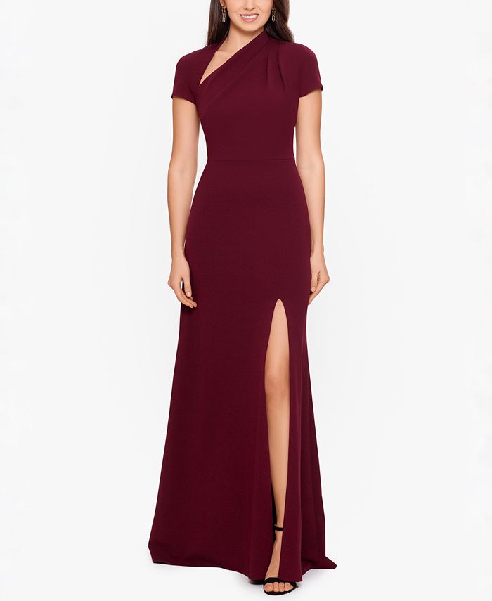 Betsy u0026 Adam Asymmetrical Gown u0026 Face Mask - Macy's