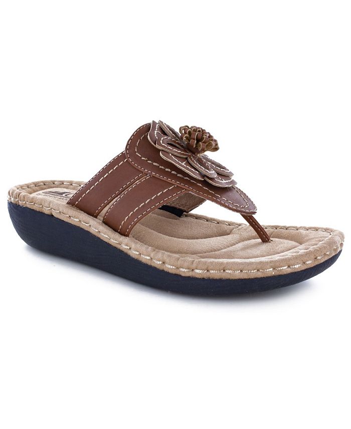 Cliffs by White Mountain Women's Carnation Thong Comfort Sandals - Macy's