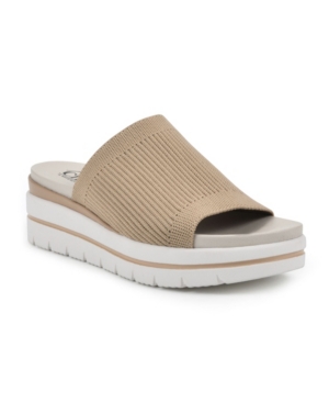 Cliffs by White Mountain Women's Typhoon Platform Wedge Slide Sandals Women's Shoes