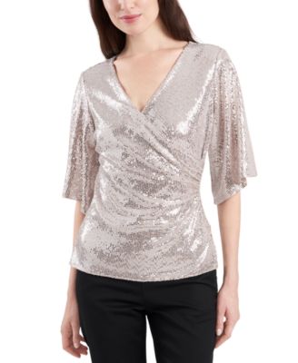 silver formal top