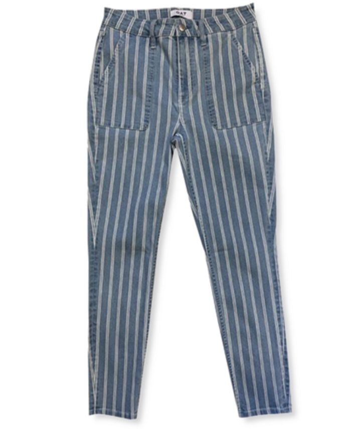 OAT Striped Cargo Skinny Jeans - Macy's