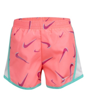 Nike Little Girls Swoosh All Over Print Temp Shorts