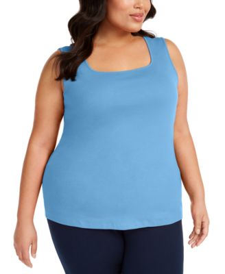 Karen Scott - Plus Size Cotton Tank Top