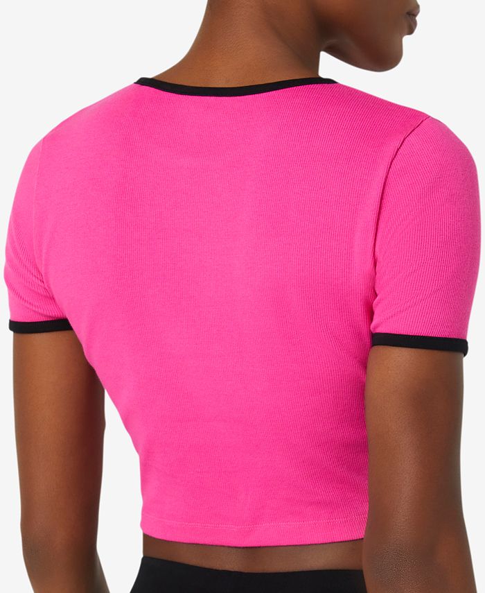 pink fila crop top