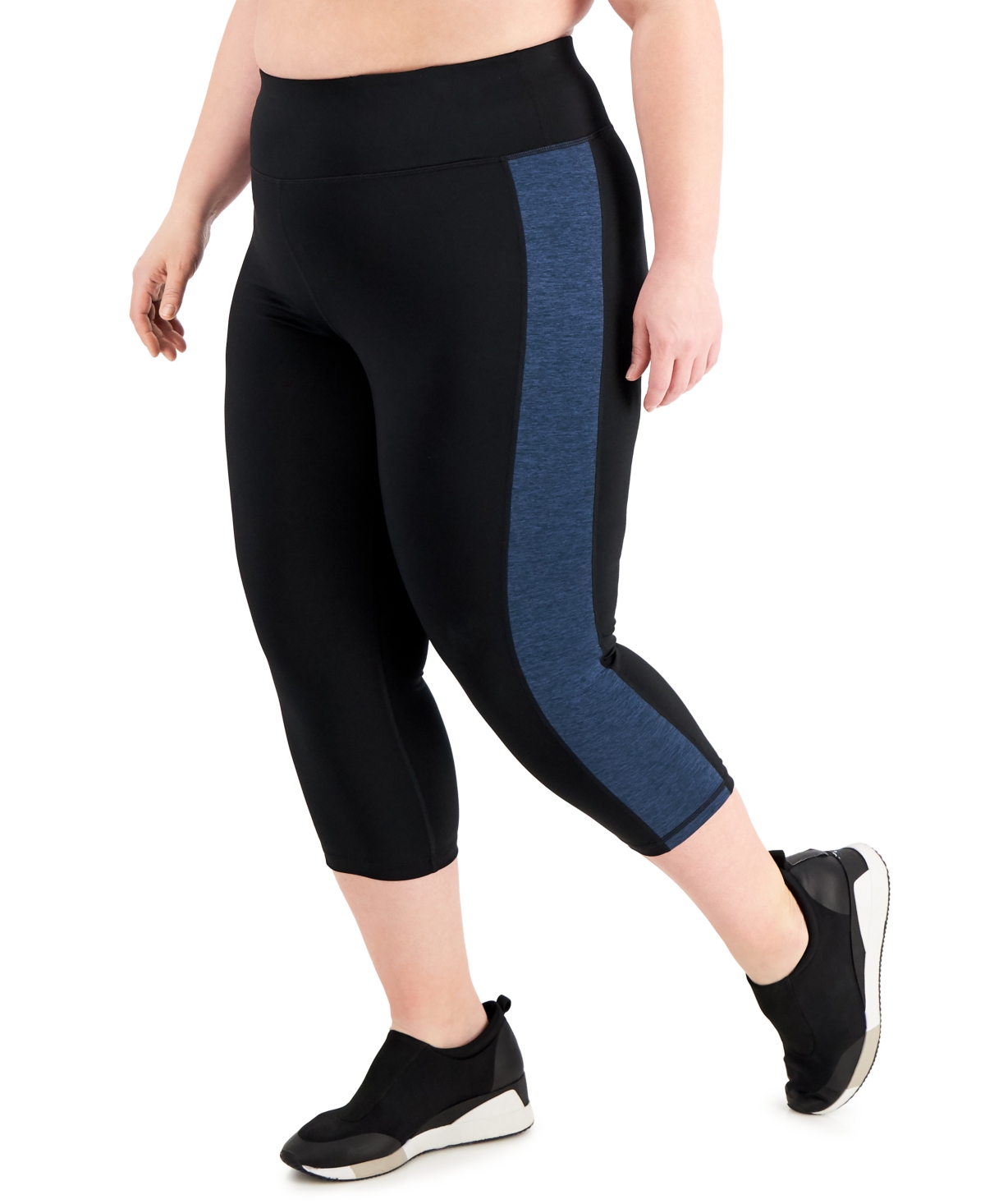 Id Ideology Plus Size Colorblocked Capri Leggings, Created for