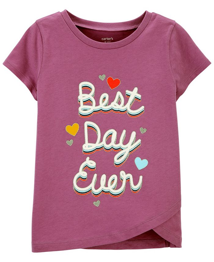 Carter's Little Girls Best Day Ever Jersey T-shirt - Macy's