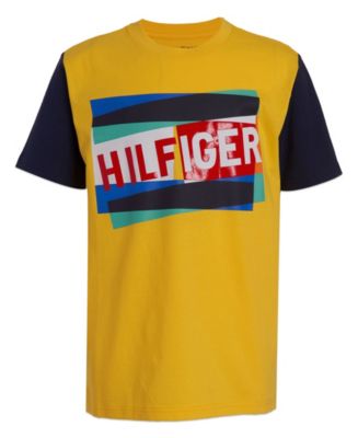 Tommy Hilfiger Little Boys Overlap Graphic Short Sleeve T-shirt - Macy's