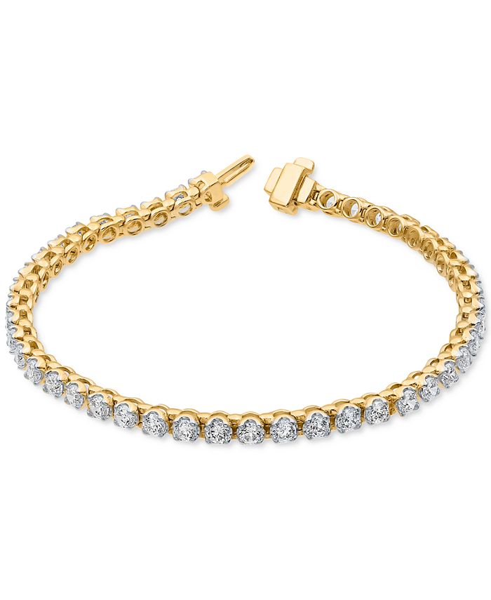 Macy's Diamond Tennis Bracelet (5 ct. t.w.) in 10K Yellow Gold or 10K