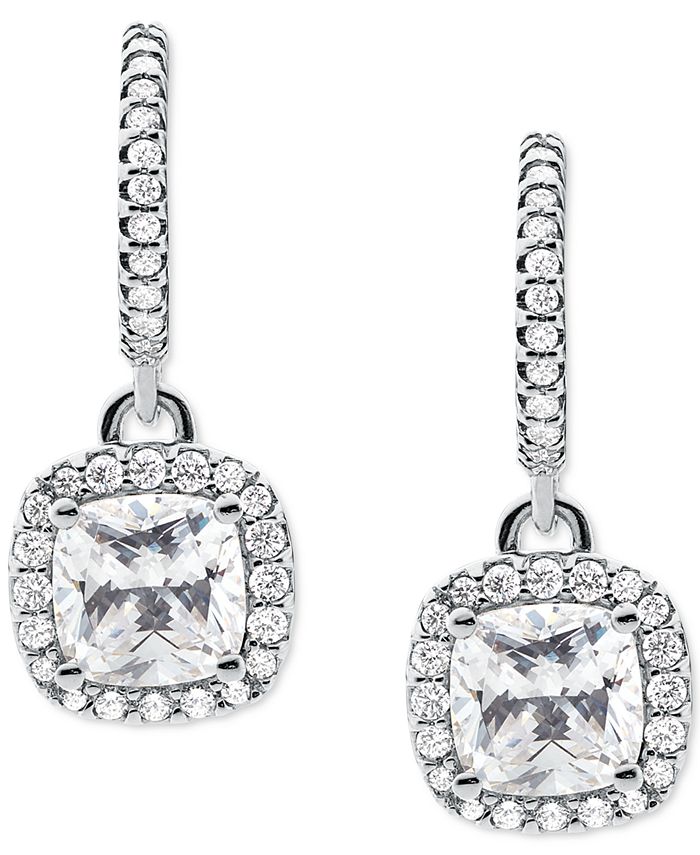 Michael Kors Silver-Tone Halo Huggie Drop Earrings & Reviews - Earrings -  Jewelry & Watches - Macy's