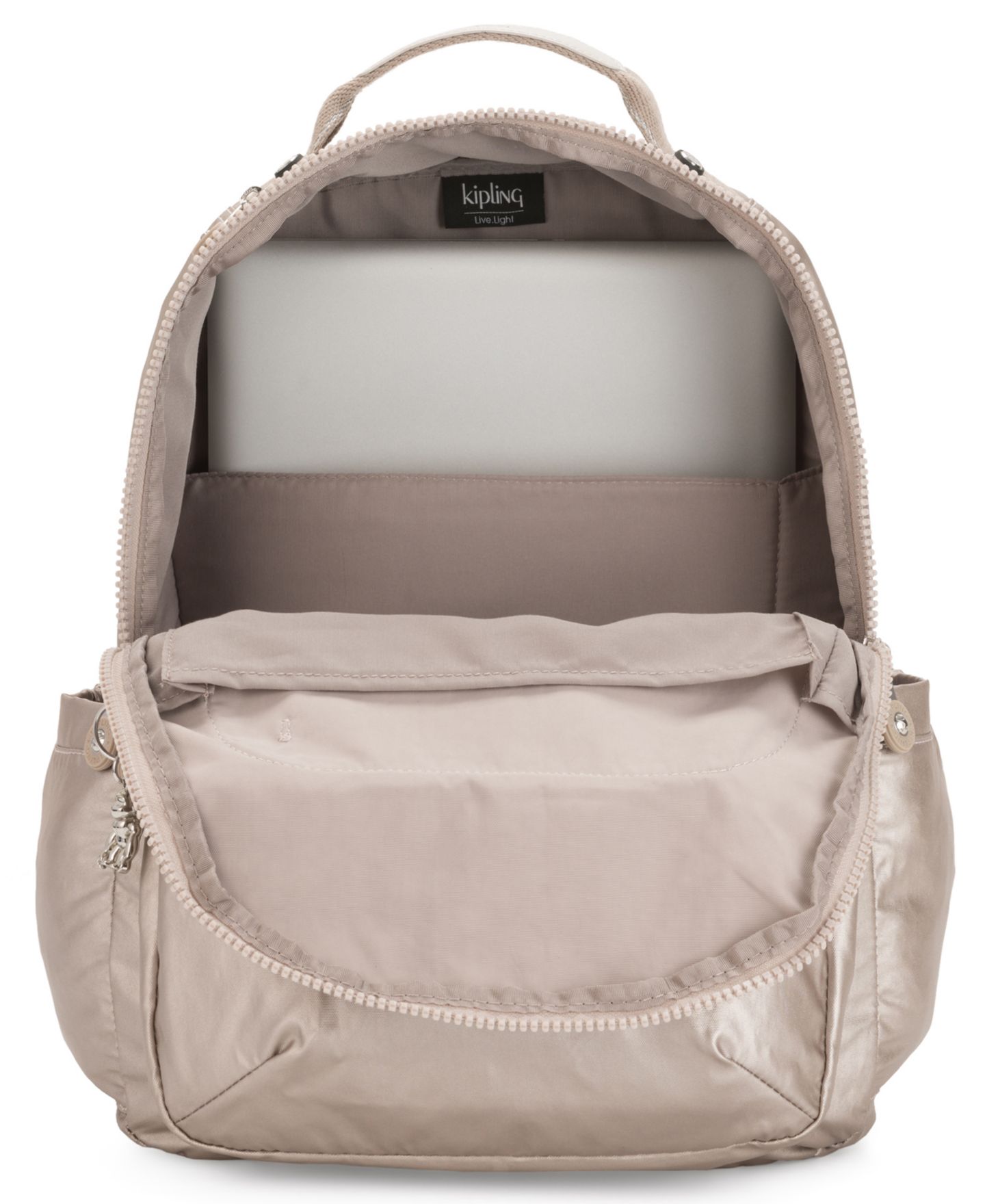 Рюкзак Kipling Seoul XL, цвет: Металлик сияющий — фото 2