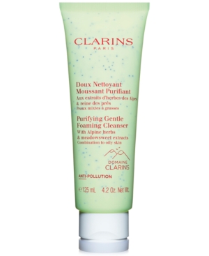 Shop Clarins Purifying Gentle Foaming Cleanser With Salicylic Acid, 4.2 Oz.