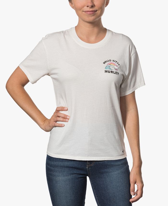 Hurley x Hello Kitty Juniors' Surfs Up Cotton Girlfriend TShirt Macy's