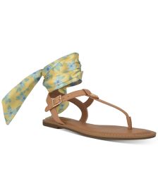 Jinis Ankle Tie Thong Sandals