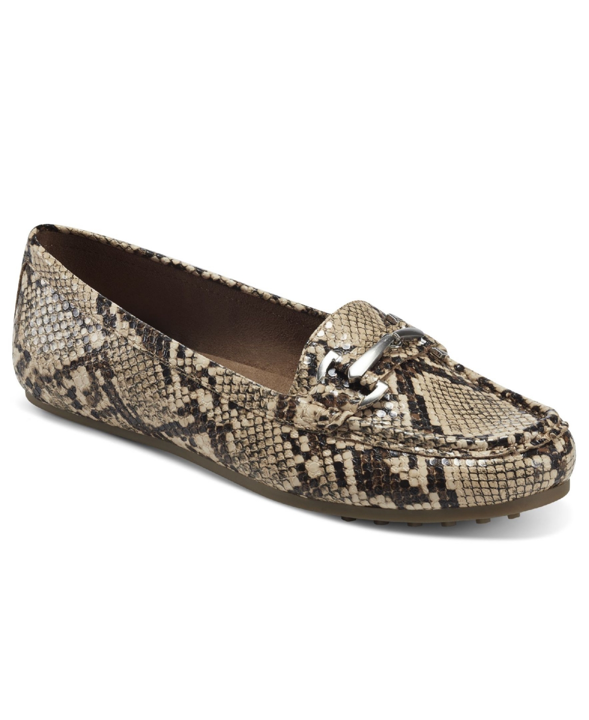 Shop Aerosoles Women's Day Drive Loafers In Natural Snake