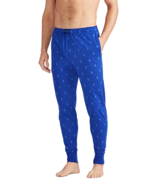 Polo Ralph Lauren Men's Knit Allover Pony-Print Jogger Pajama Pants