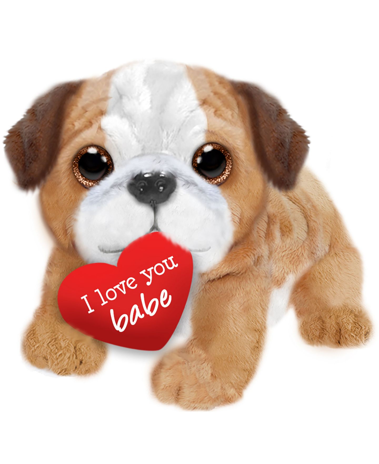Детская мягкая игрушка First and Main Valentine Bruno Bulldog, цвет: Коричневый — фото 1