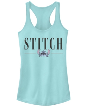 Juniors Disney Lilo Stitch Title Racerback Tank Top