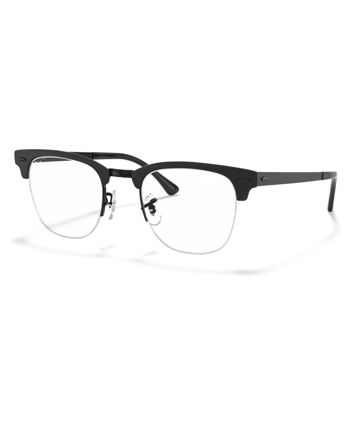 RX3716VM Clubmaster Metal Optics Unisex Square Eyeglasses - Black