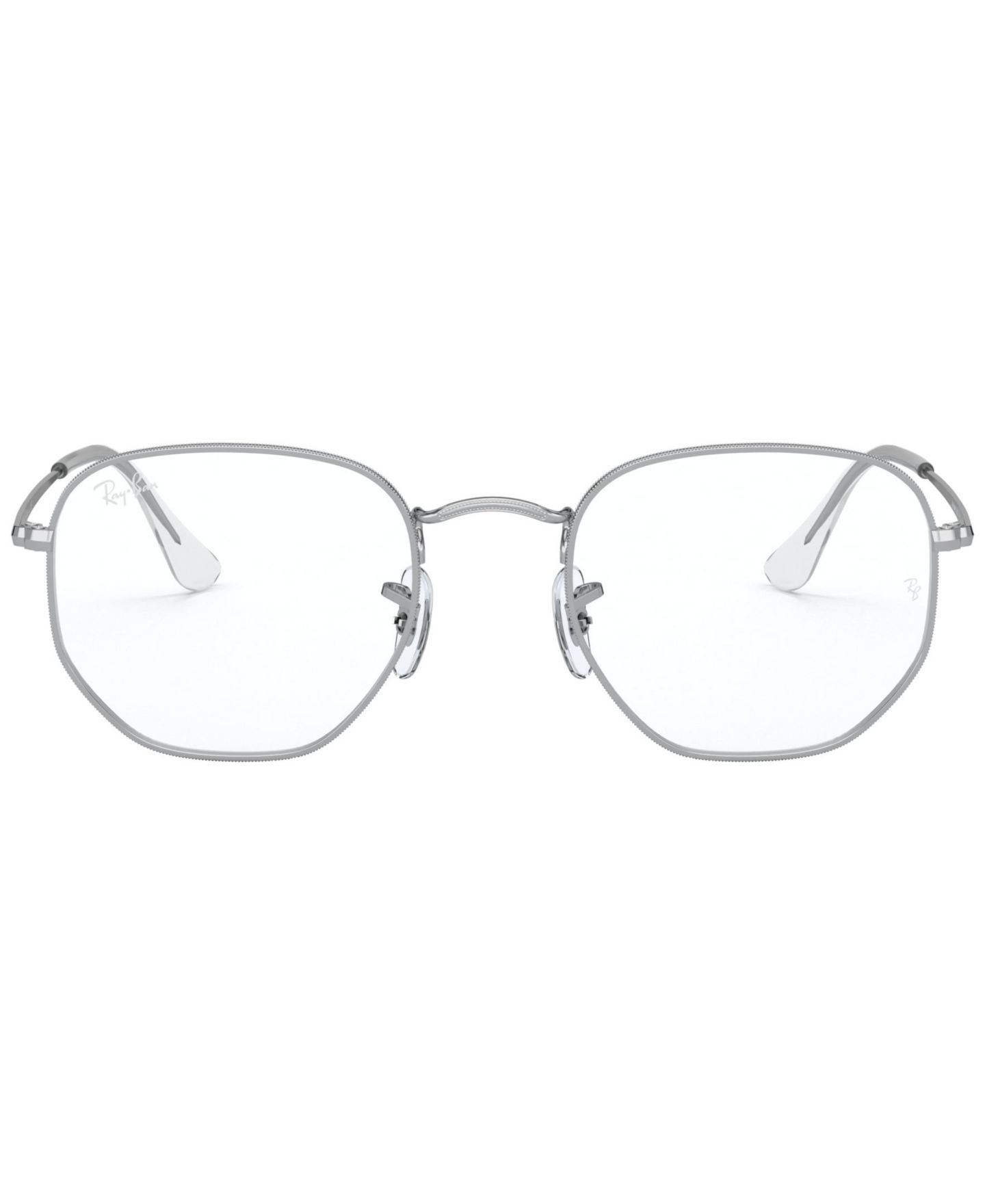 Очки Ray-Ban Unisex Irregular Metal RB6448 Hexagonal Optics Eyeglasses, цвет: Серебряный — фото 2