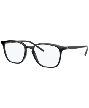 Ray Ban Ray-ban Rx7185 Unisex Square Eyeglasses In Shiny Black