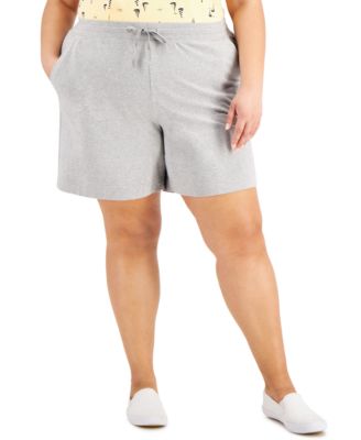 Karen Scott Plus Size Drawstring Waist Knit Shorts Created for Macy s Macy s