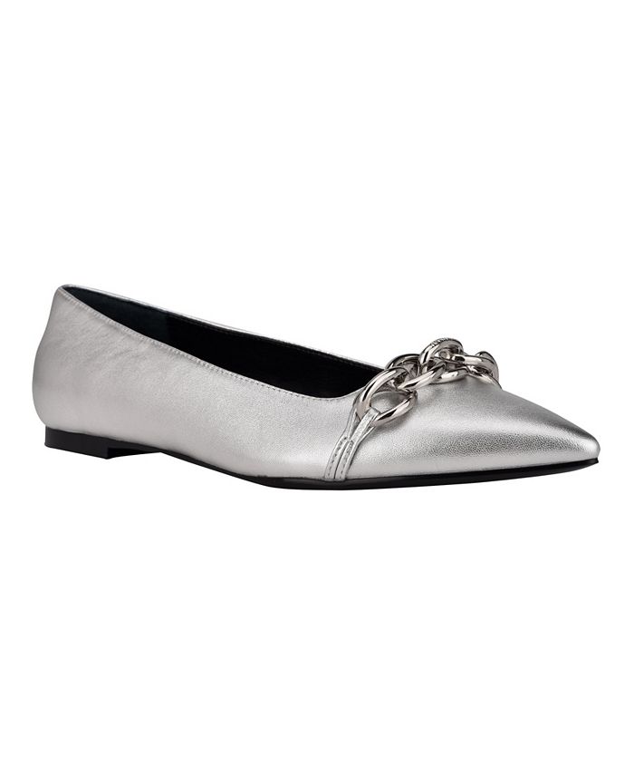 Calvin Klein Women's Arla Chunky Chain Pointy Toe Dress Flats & Reviews -  Flats & Loafers - Shoes - Macy's