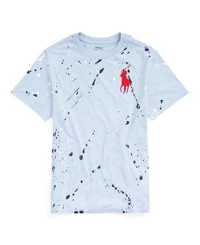 Polo Ralph Lauren Big Boys Paint Splatter Big Pony Cotton Jersey