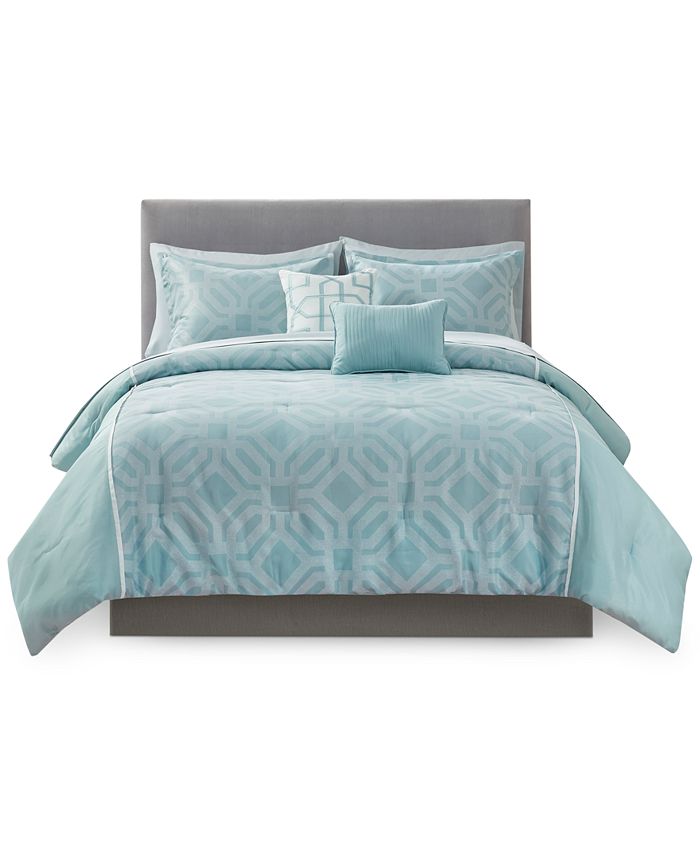 Addison Park Trent 9Pc. Geo Jacquard King Comforter Set & Reviews Comforter Sets Bed & Bath