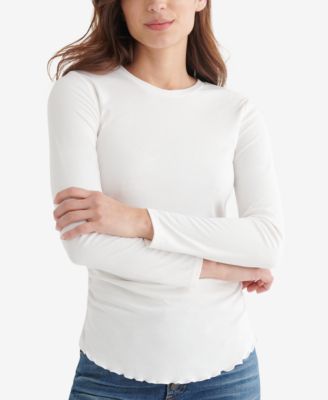 Lucky Brand - Ribbed Long-Sleeve Top