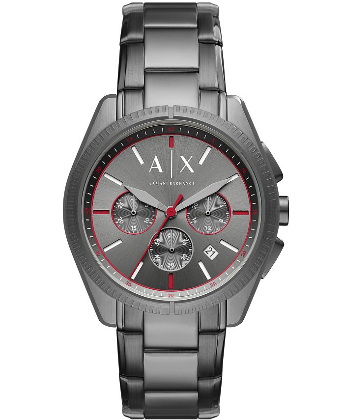 A|X Armani Exchange AX Men's Chronograph Gunmetal Stainless Steel Bracelet Watch 42mm & Reviews