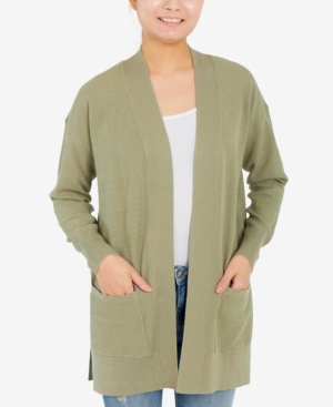 Hippie Rose Juniors' Textured-Knit Cardigan
