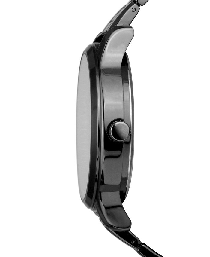 Men's Gunmetal-Tone Bracelet Watch 45mm Gift Set, Created for Macy's