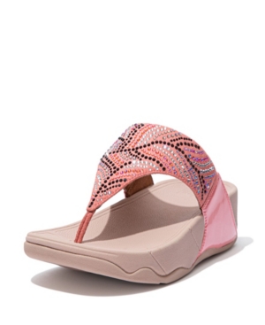 Women's Lulu Crystal Feather Wide Fit Toe-Post Sandals Women's Shoes