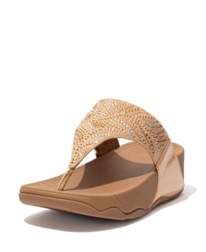 Women's Lulu Crystal Feather Wide Fit Toe-Post Sandals Women's Shoes