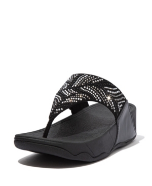 Women's Lulu Crystal Feather Wide Fit Toe-Post Sandals Women's Shoes