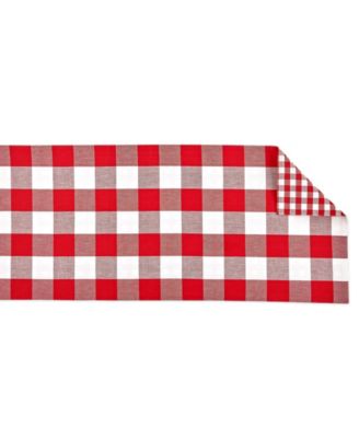 Reversible Gingham - Buffalo Check Table Runner, 14" x 108"