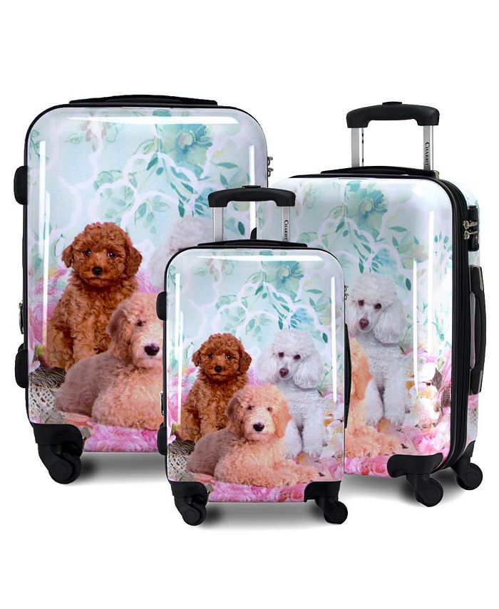 Chariot Cat Printed 3 Pc. Hardside Luggage Set Macy s