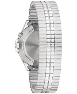 Men's Traditional Stainless Steel Expansion Bracelet Watch 40mm