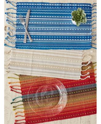 Stripe with Fringe Placemat, Set of 6