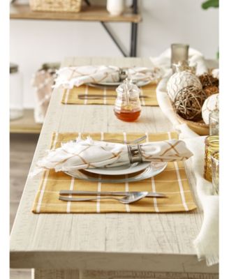 Check Fringed Napkin, Set of 6