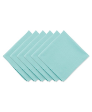 Shop Design Imports Design Import Solid Napkin, Set Of 6 In Aqua