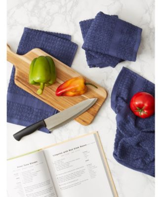 Solid Waffle Terry Dishtowel, Set of 4