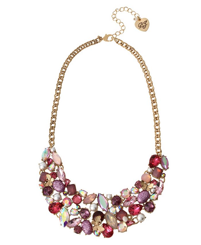 Betsey Johnson Stone Cluster Statement Necklace - Macy's