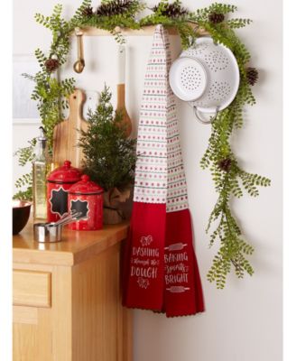 Kitchen Towel Holiday Baking Kitchen Scarf, 4" x 70"