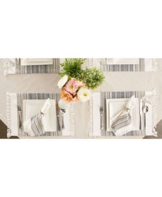 Fringed Stripe Table Toppers, 13" x 20", Set of 6