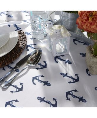 Anchors Print Outdoor Tablecloth, 60" x 84"