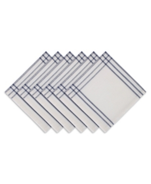 Design Imports Home Sweet Farmhouse Kitchen Textiles, 20" X 20", Set Of 6 In Blue