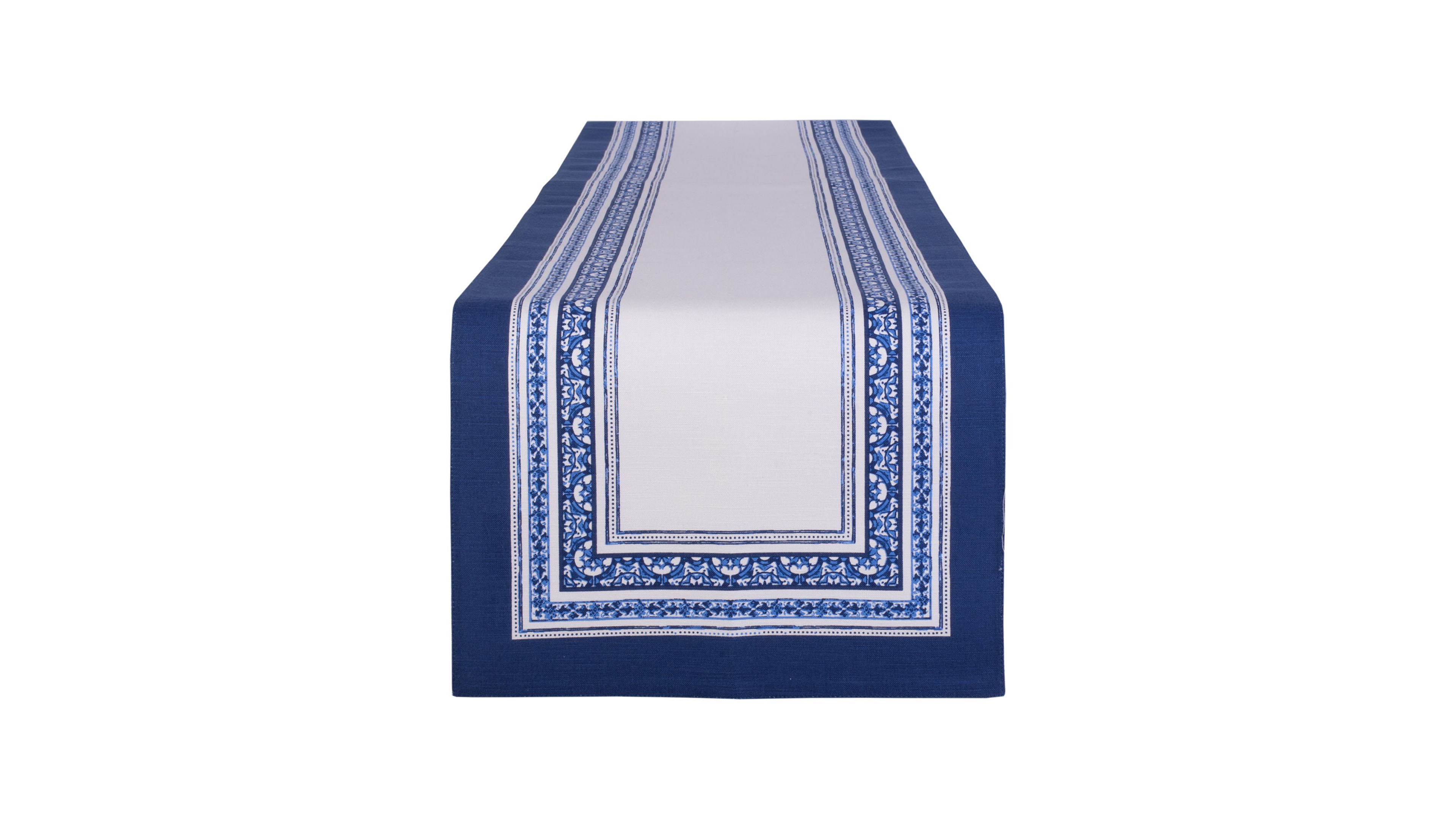 Design Imports Porto Stripe Print Table Runner, 14" x 72"