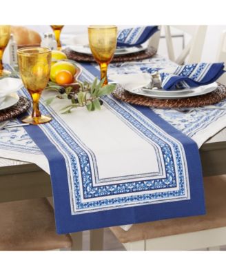 Porto Stripe Print Table Runner, 14" x 72"